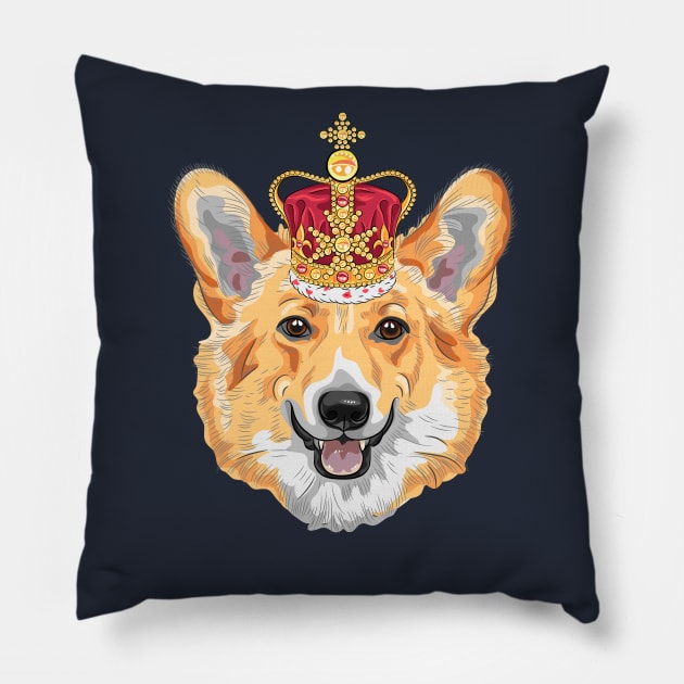 Royal Corgi Pillow by NewWorldIsHere