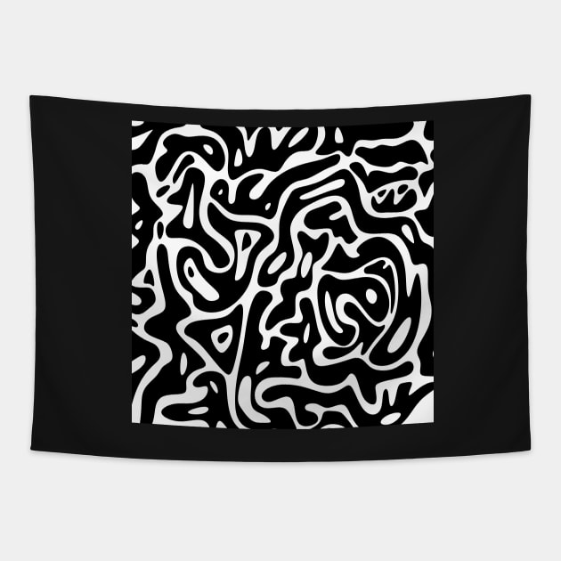 Abstract | Black and White | Pop Art Tapestry by williamcuccio