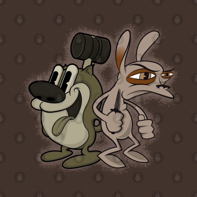 Retro Ren and Stimpy by JCoulterArtist