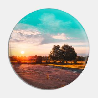 Photography of School Yard with Stunning Sky and Sunset V3 Pin