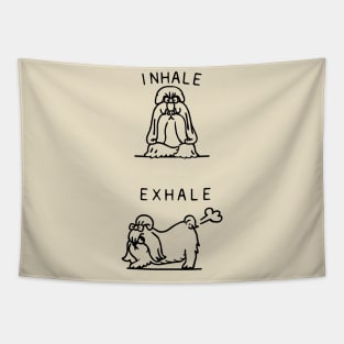 Inhale Exhale Shih Tzu Tapestry