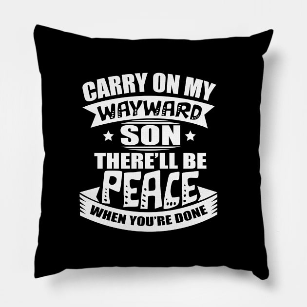 Carry on my wayward son Supernatural inspired Pillow by rotesirrlicht