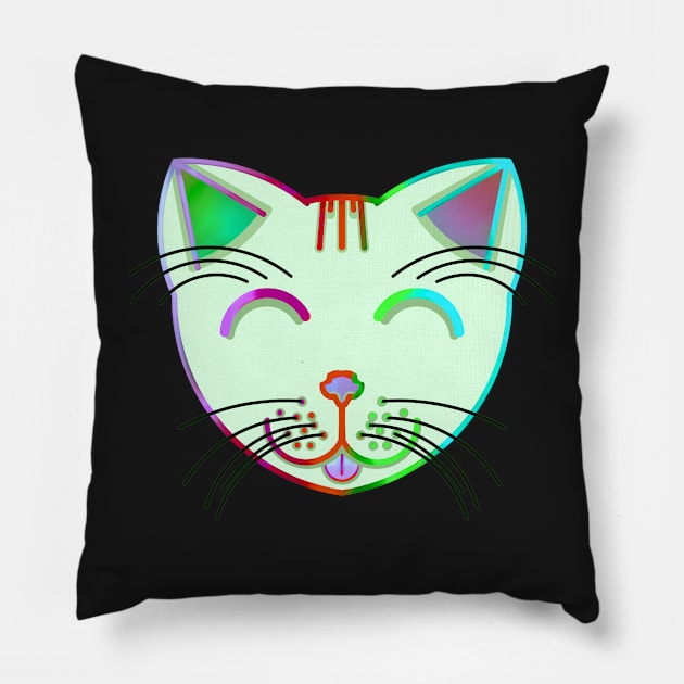 Happy Cat 11 Pillow by IgorAndMore