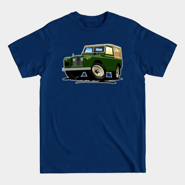 Disover Land Rover Series 2 Green Caricature - Land Rover - T-Shirt