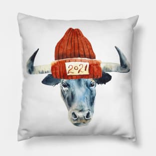 Christmas Cow Pillow