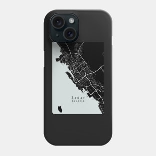 Zadar Coratia City Map dark Phone Case