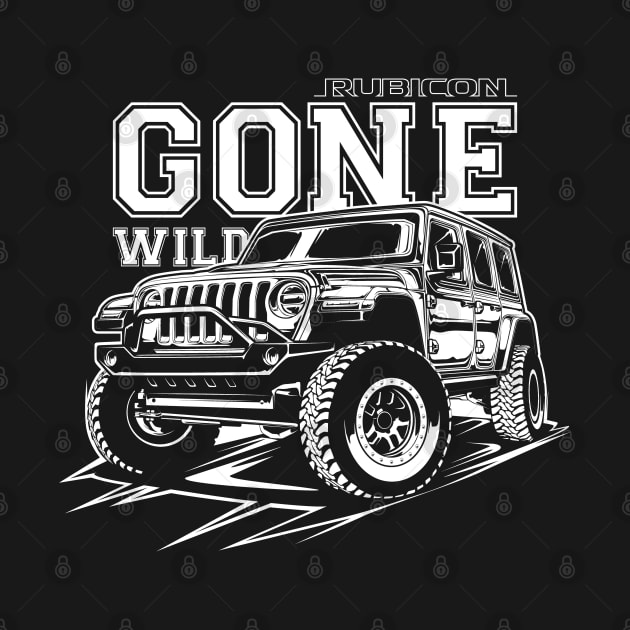 Jeep Wrangler Rubicon (White Print) by idrdesign