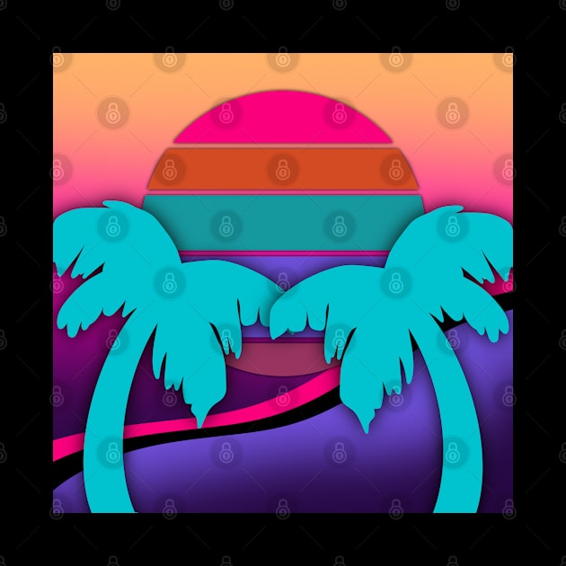 Vaporwave Palms by GrayDaiser