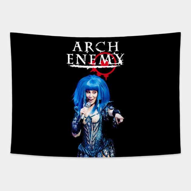 Arch Enemy "Cher" Parody Tapestry by lilmousepunk