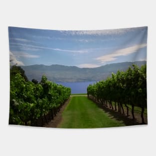 The Okanagan Lake and Grape Vines Tapestry