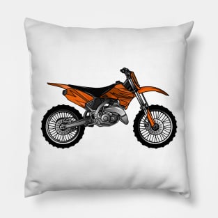 Dirt bike off-road motorcycle / motocross cartoon Pillow