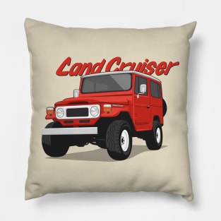 Land cruiser fj40 hardtop off road red Pillow