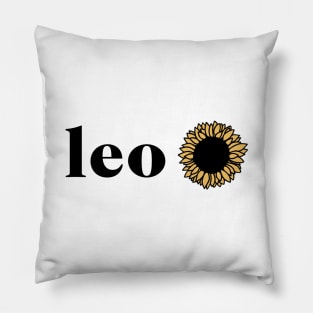 Leo Retro Sunflower Zodiac Pillow
