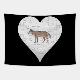 Jigsaw  Wolf Heart Design - Wild Animal Wolf Tapestry