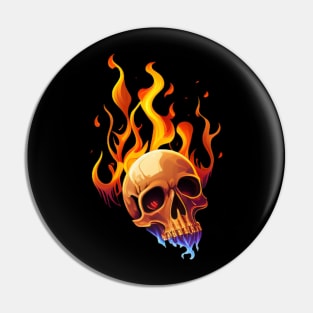 Fire skull Pin