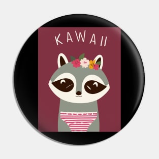 kawaii Racoon Pin