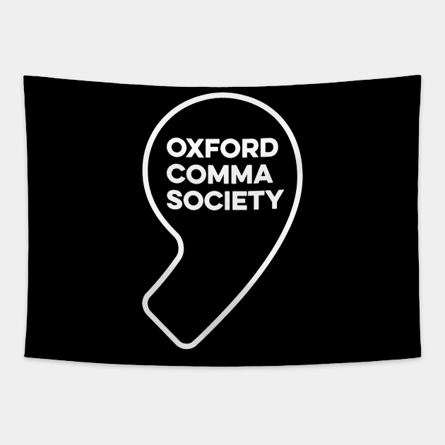 Team Oxford Comma - Oxford Comma Society Tapestry by Yusa The Faith