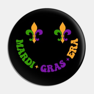 In My Mardi Gras Era Faux Sequin, Fleur De Lis, Mardi Gras Beads Glitter Fat Tuesday (2 Sided) Pin