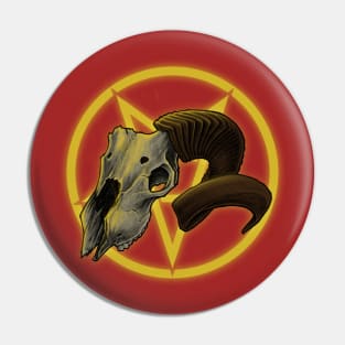 Goat Head Pentagram Pin