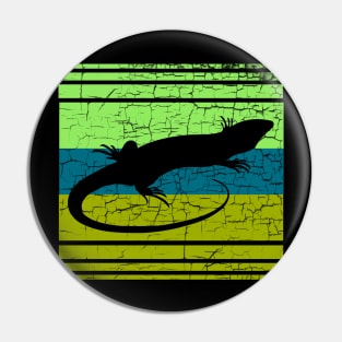 Vintage Colourful Lizard Pin