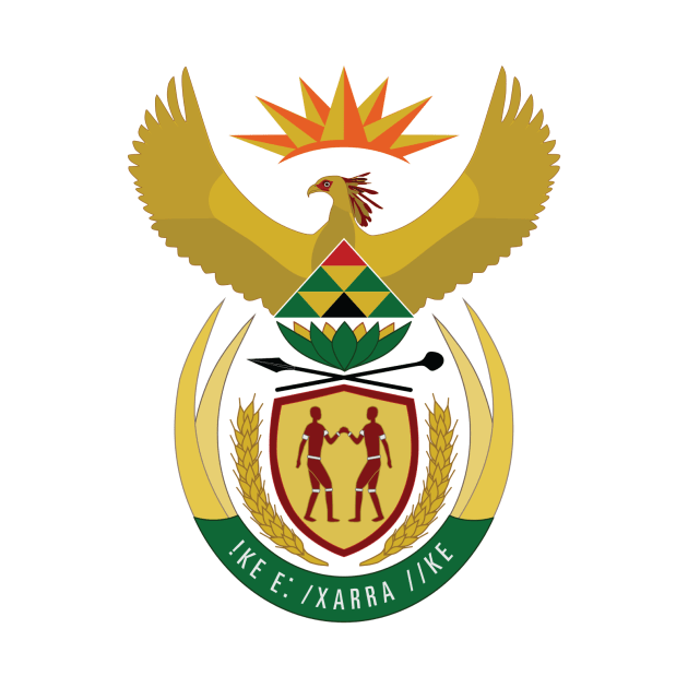 Heraldic coat of arms of South Africa by Wickedcartoons