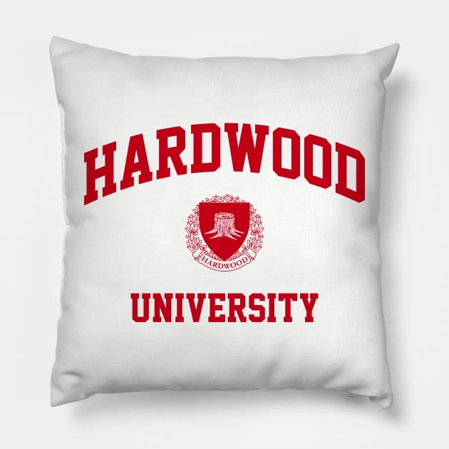 Hardwood University Pillow by Vault Emporium