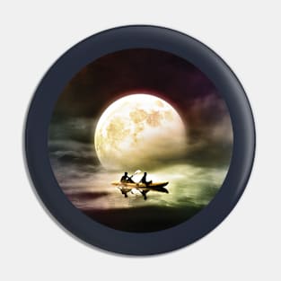 Moonlight Kayaking Pin