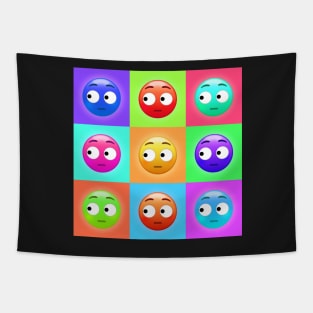 Side Eye Face Emoji | Pop Art Tapestry