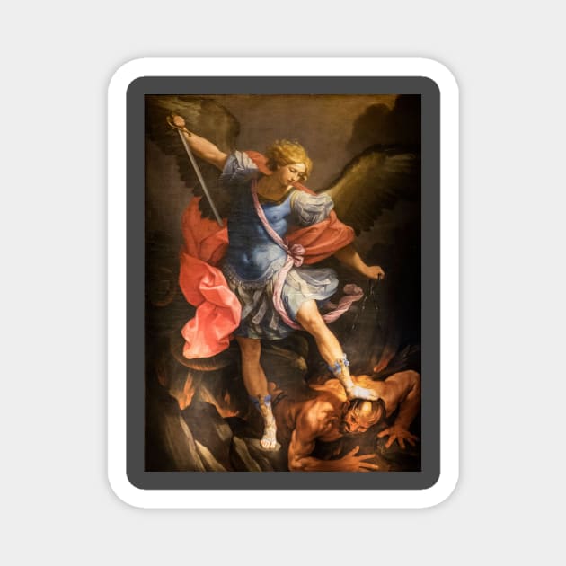 Saint Michael the Archangel Magnet by Sparkling Art