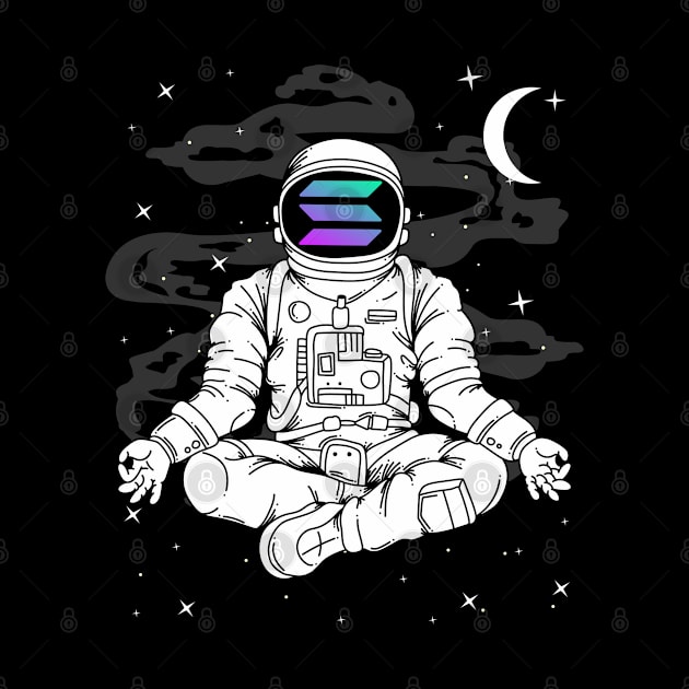 Astronaut Yoga Solana SOL Coin To The Moon Crypto Token Cryptocurrency Blockchain Wallet Birthday Gift For Men Women Kids by Thingking About