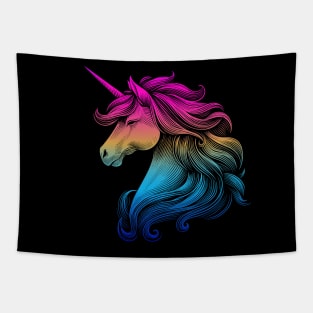 Magical Unicorn Rainbow Tapestry