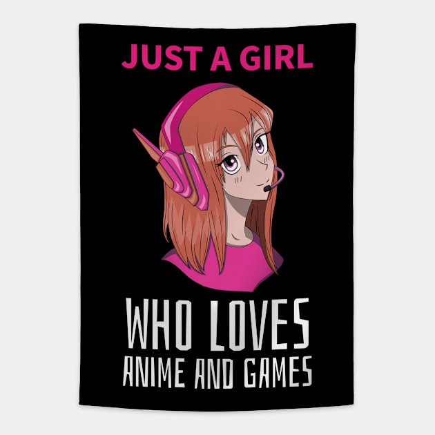 Just A Girl, who loves anime and games! Tapestry by Johan13