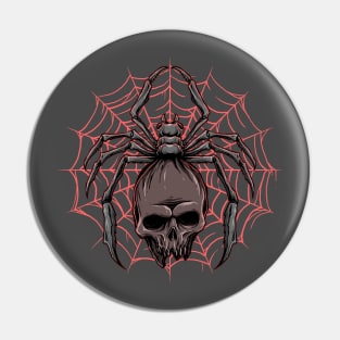 Spider Skull Pin