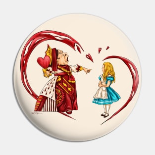 The Queen of hearts, from tale Alices adventures in Wonderland Pin