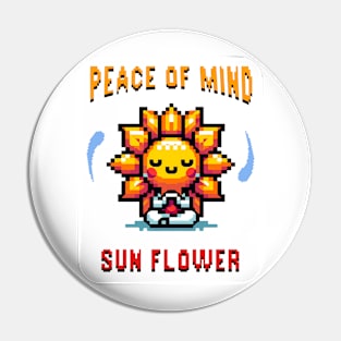 sun flower meditate pixel art Pin