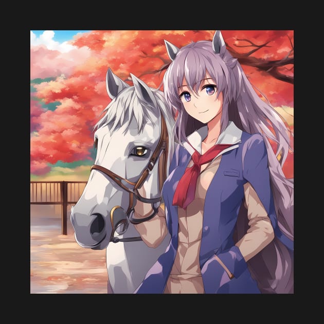 Anime Nation with Horse Colorful Jacket by animegirlnft