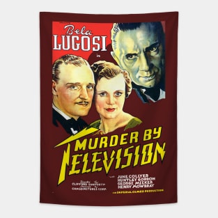 Classic Horror Movie Poster - Murder by Television Tapestry