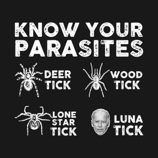 Know Your Parasites Tick Biden Funny anti biden T-Shirt