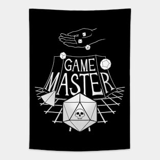 Game Master Skull - White Design Tapestry