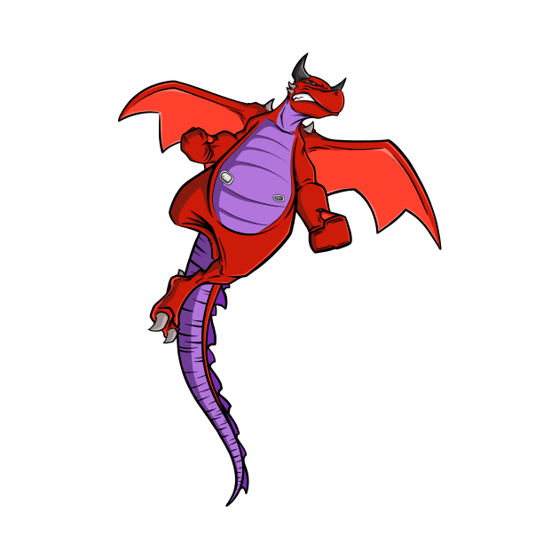 Type 1 Diabetic Red Dragon by the lazy raccoon