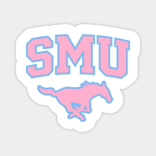 SMU Blue Logo & Pink Peruna Magnet