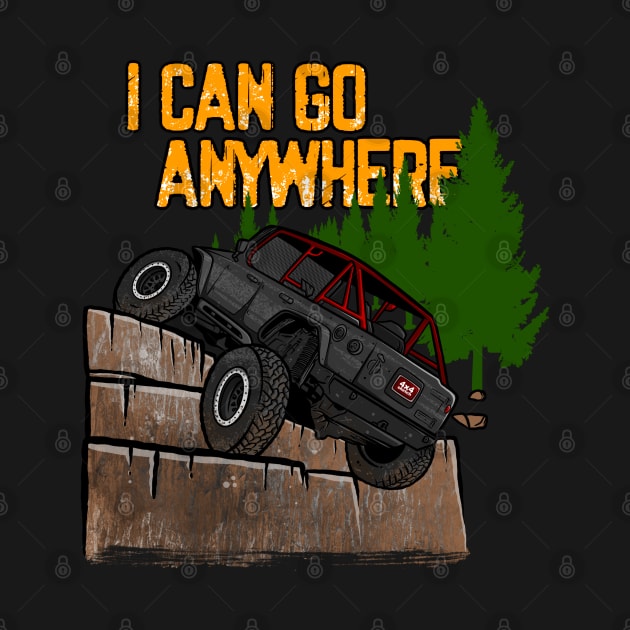 Grey Jeep Flex I Can Go Anywhere by 4x4 Sketch