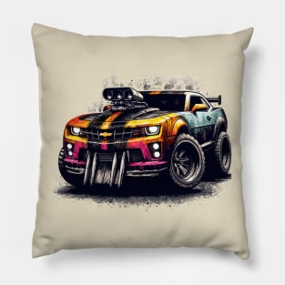 Cartoon chevy camaro Pillow