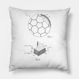 Soccer Ball Vintage Patent Hand Drawing Pillow