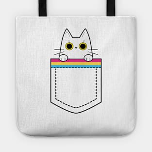 Pansexual cat in a pocket Tote