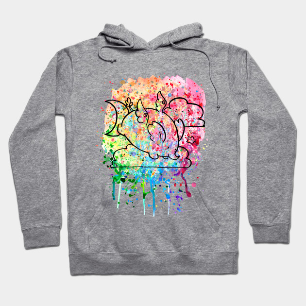 rainbow splatter hoodie