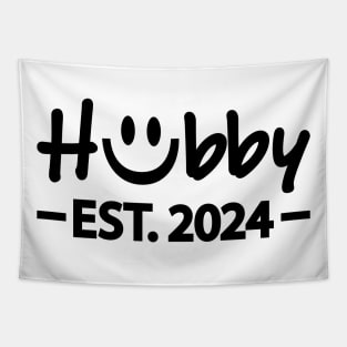 Hubby EST. 2024 artistic design Tapestry