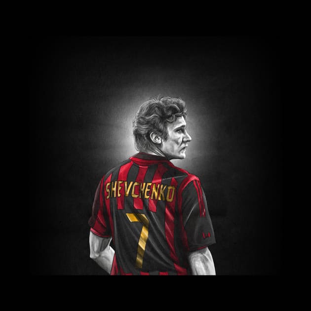 Andriy Shevchenko - AC Milan Football Artwork by barrymasterson