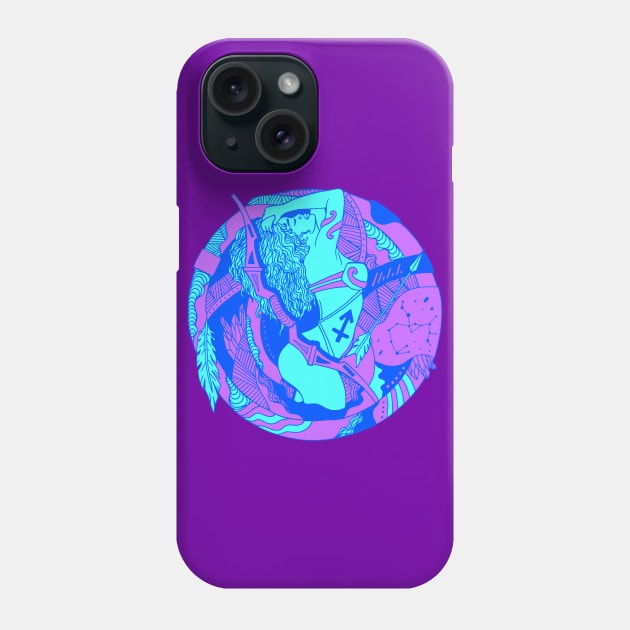 Blue Sagittarius Beauty Phone Case by kenallouis