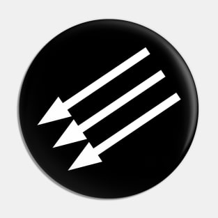 White Arrows Pin